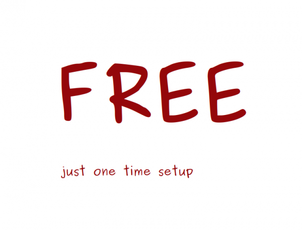free hosting forever, one time setup cost